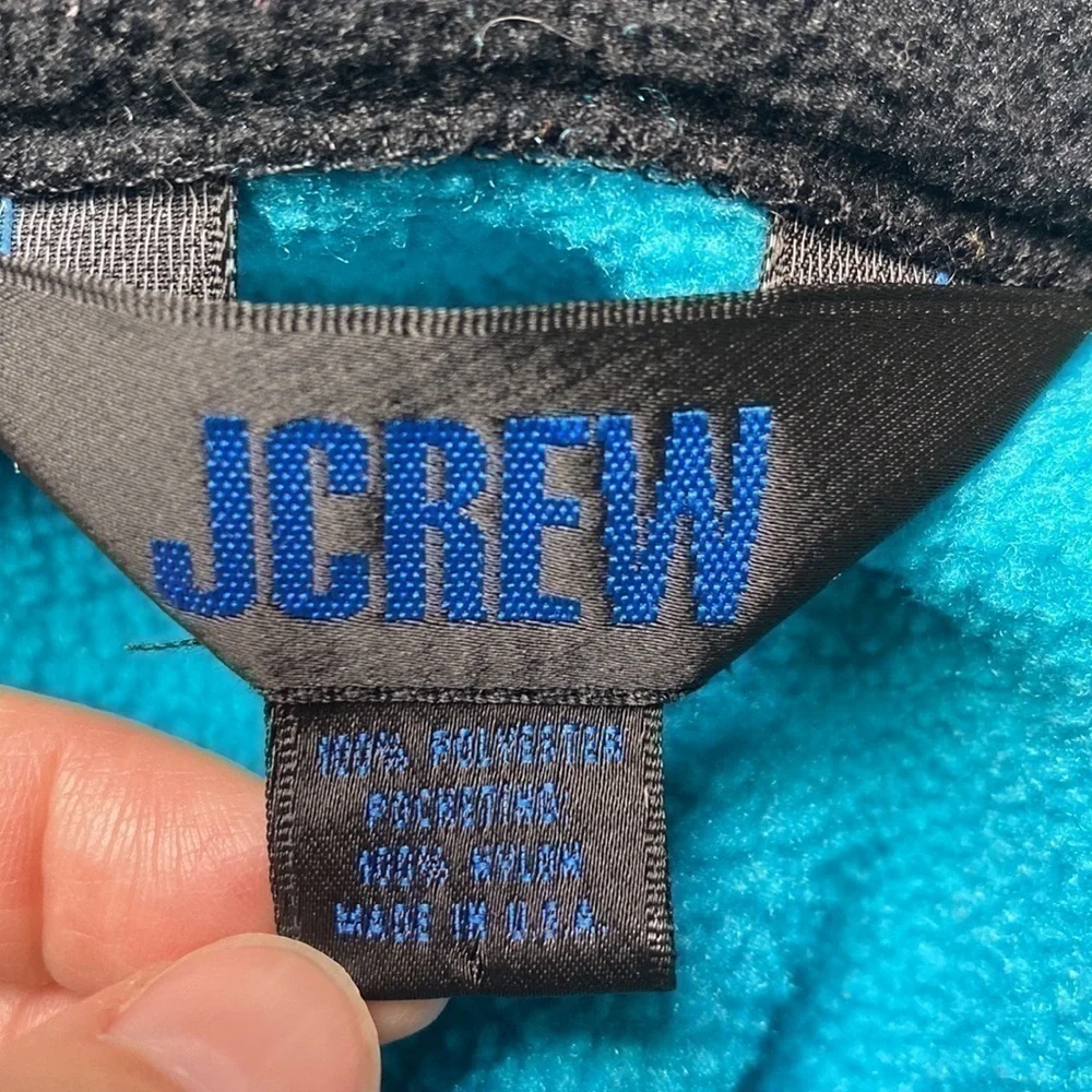 Vintage J Crew Blue Polartec Fleece Pullover Sweatshirt Size XL 90s